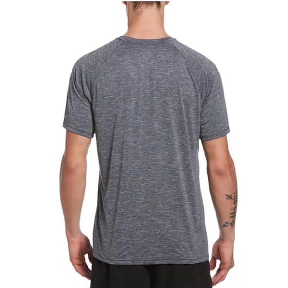 NEW Nike Swim Men's Dri Fit Heather Grey Hydroguard Tee T-Shirt - Picture 2 of 10